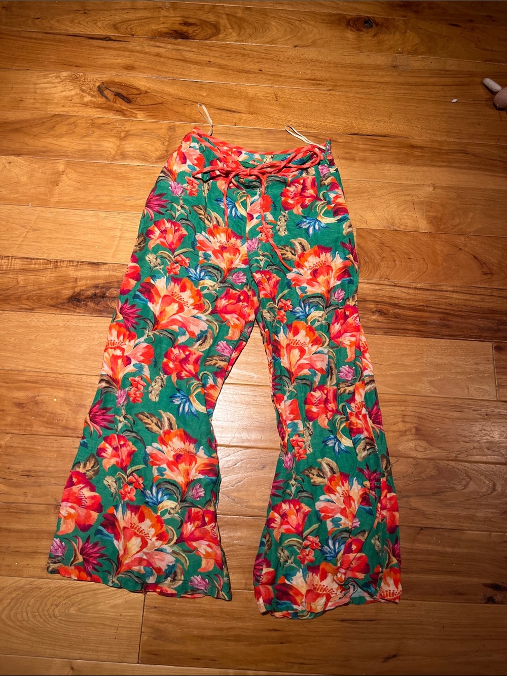 FARM Rio floral wide leg pants medium